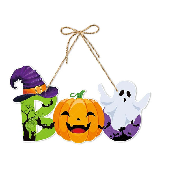 Halloween Door Sign Wooden Ornaments