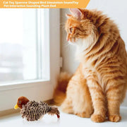 Interactive bird chirping cat toy